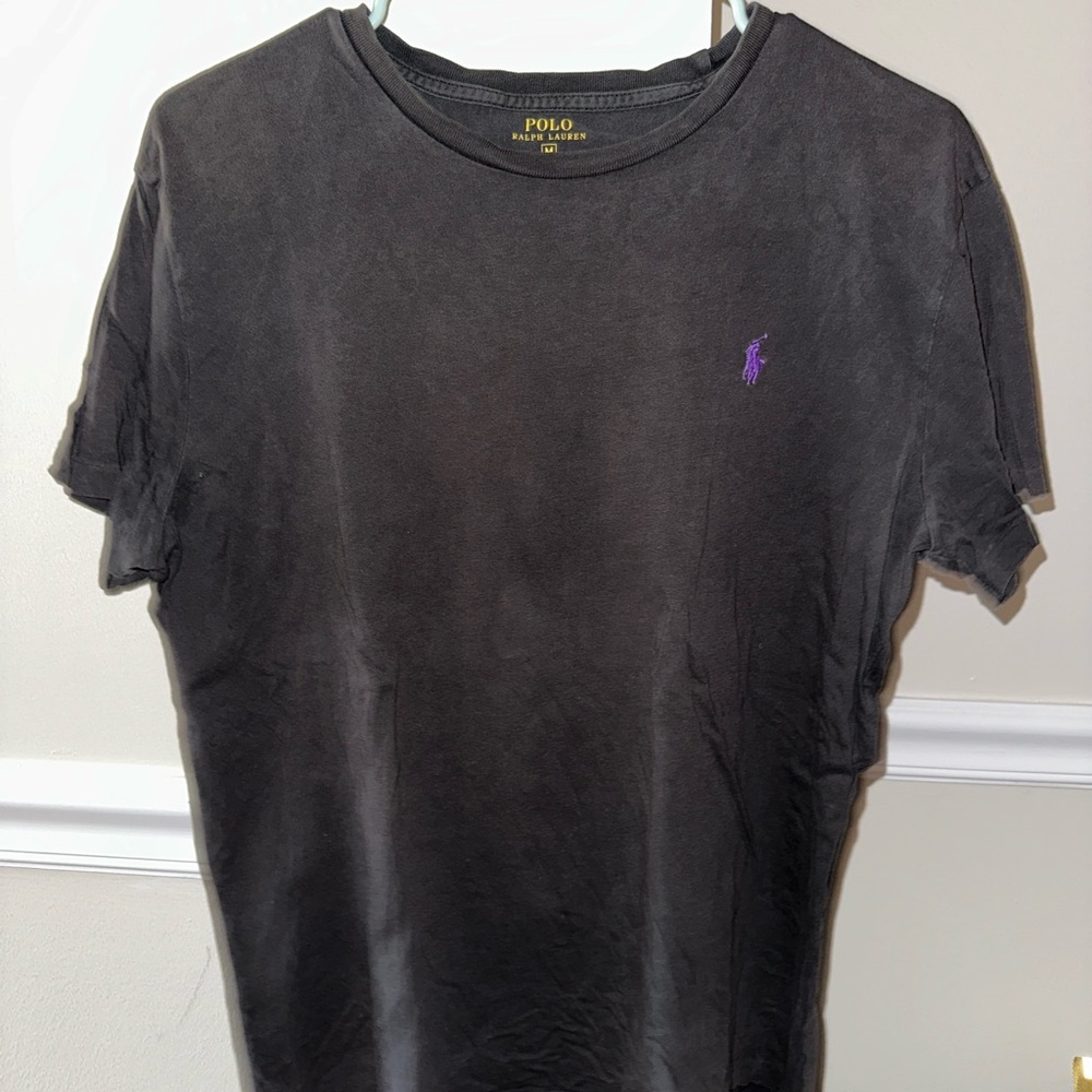Polo by Ralph Lauren Black Tee with Purple Logo